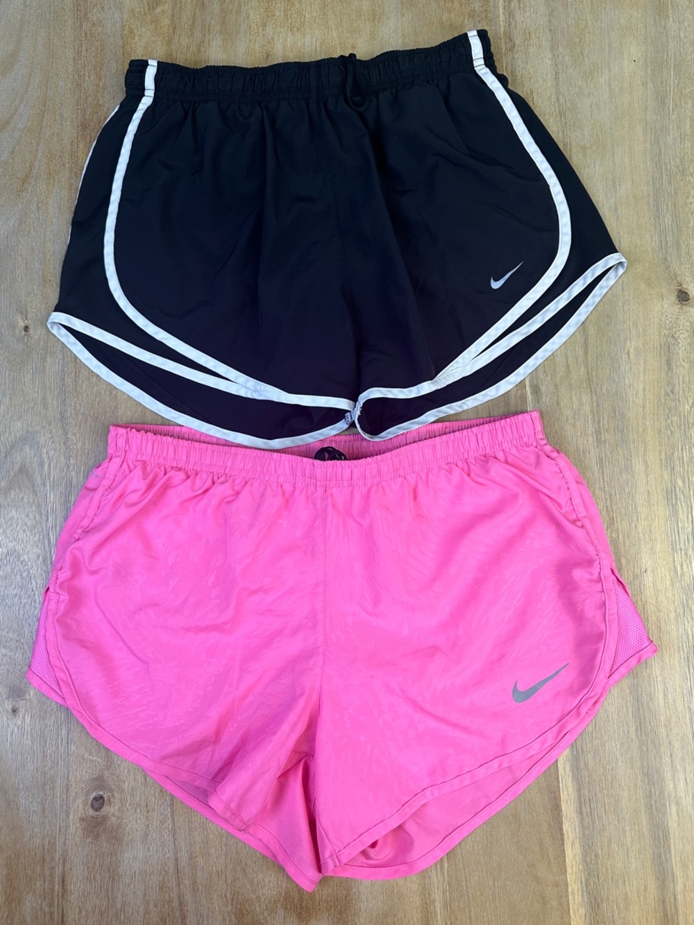 Nike Women's Athletic Shorts — Black & Hot Pink